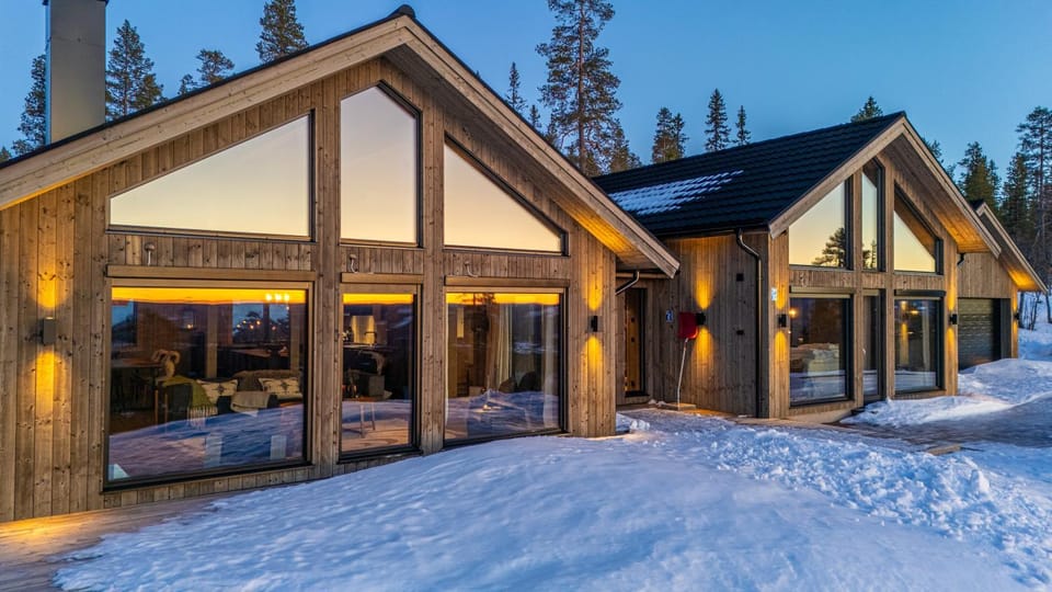 Property building, Day, Night, Natural landscape, Winter