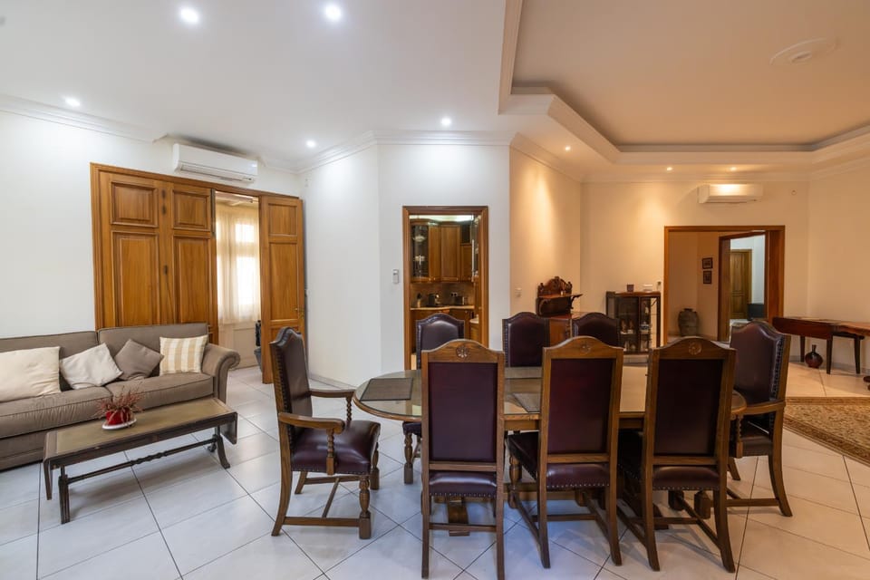 Property building, Living room, Seating area, Dining area