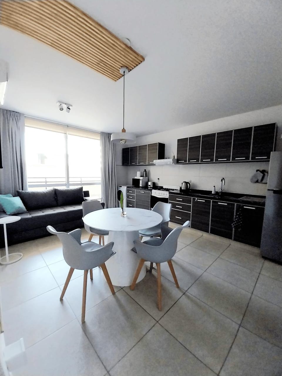 Kitchen or kitchenette, Living room, Dining area