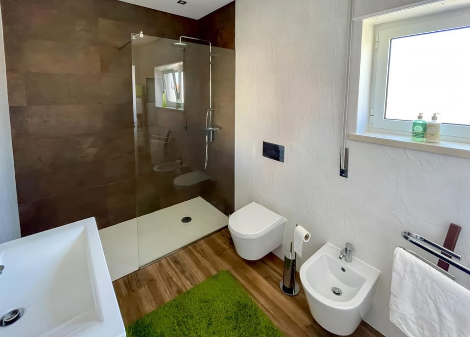 Shower, Toilet, Bathroom, bidet, towels