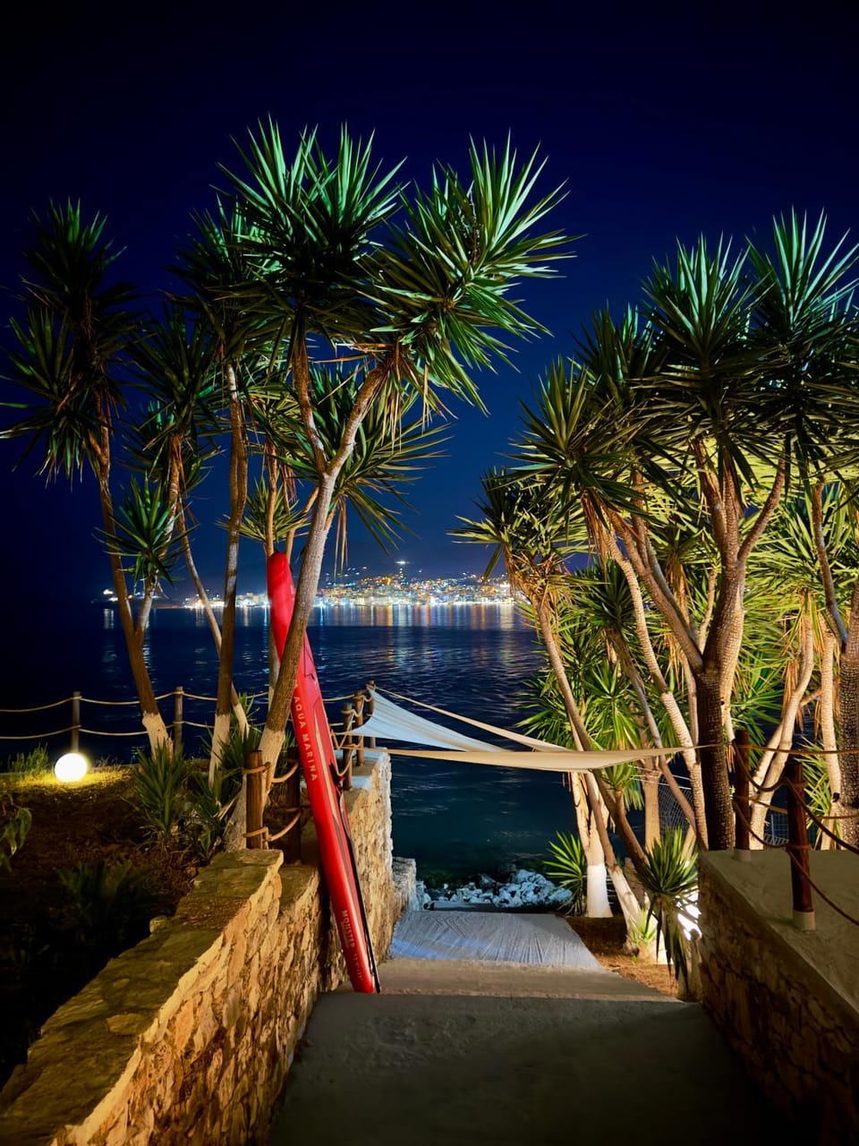 Night, Natural landscape, Garden, Garden view, Sea view