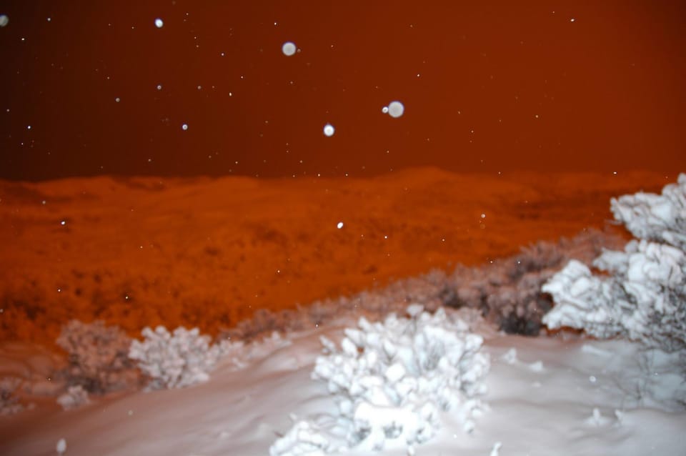 Night, Natural landscape, Winter