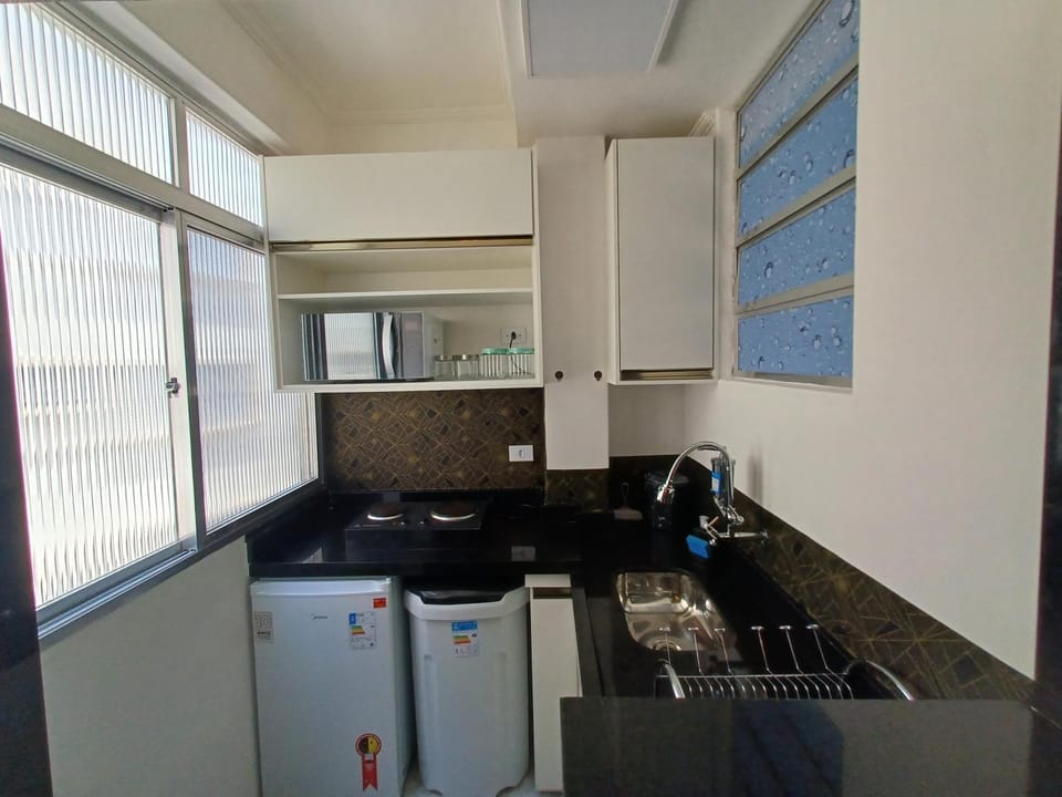 Kitchen or kitchenette, minibar, stove