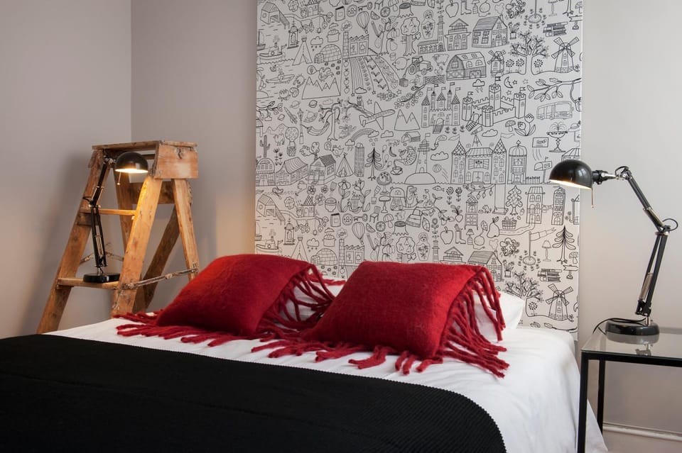 Bed, Decorative detail, Bedroom