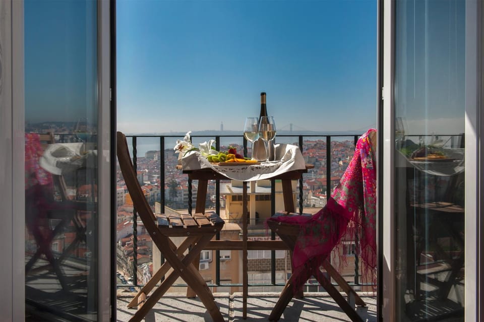 Day, View (from property/room), Balcony/Terrace, Food and drinks, City view, Landmark view, River view