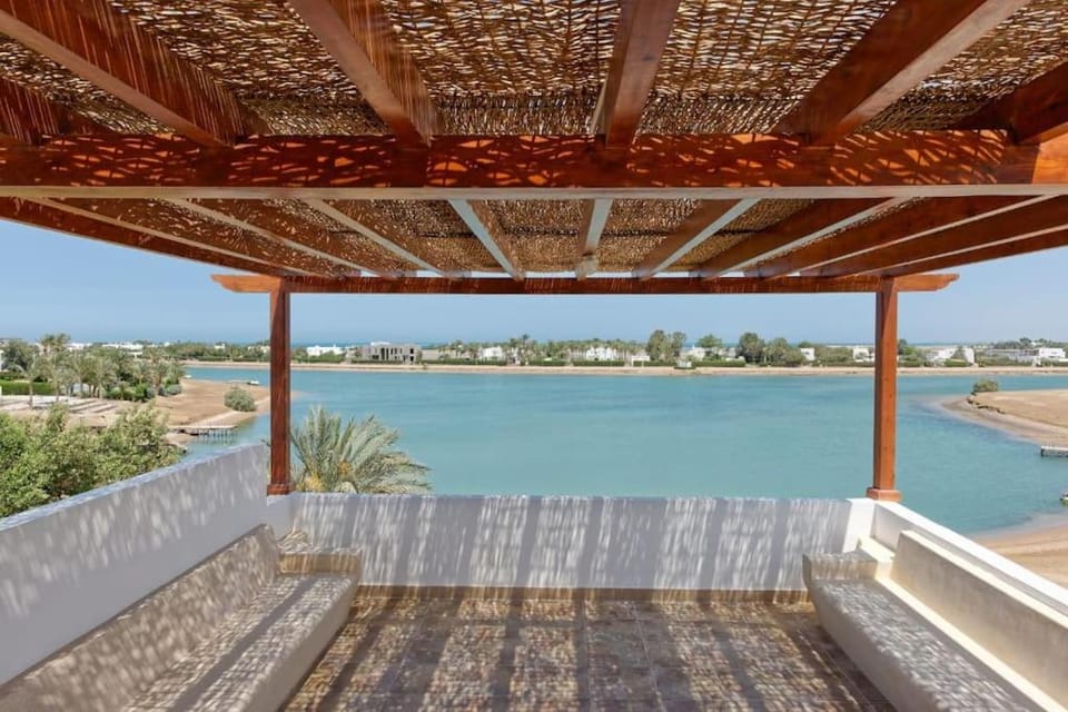 White Villa with open lagoon view Villa in Hurghada