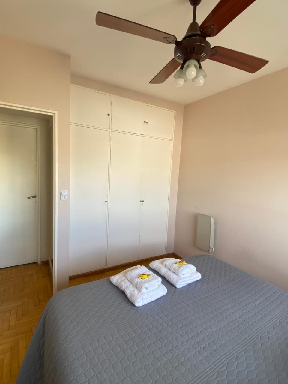 Bed, Photo of the whole room, Bedroom, towels, wardrobe