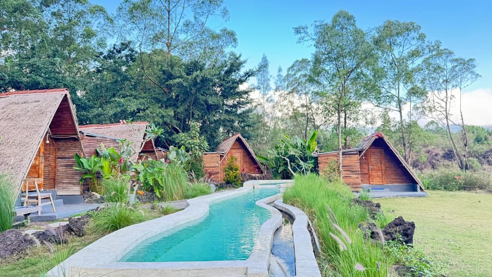 Triangular house and hot spring Bed and Breakfast in Karangasem Regency