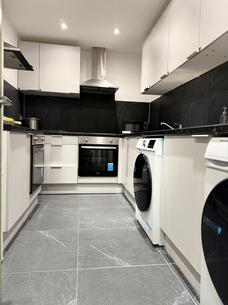 Communal kitchen, stove, washing machine, kitchen