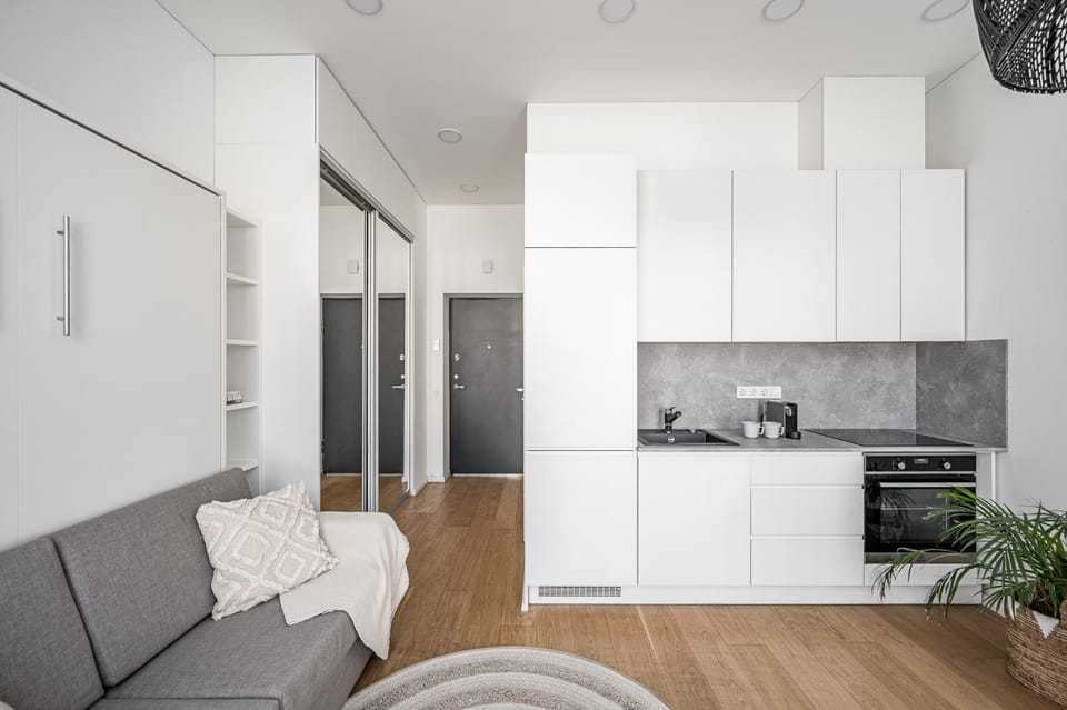 Bali style apartment with balcony near Gates of Dawn Apartment in Vilnius