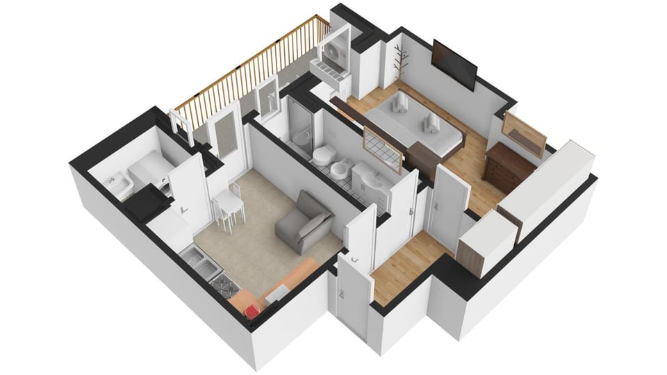 Photo of the whole room, Floor plan