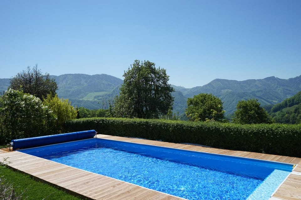 Natural landscape, Mountain view, Pool view, Swimming pool