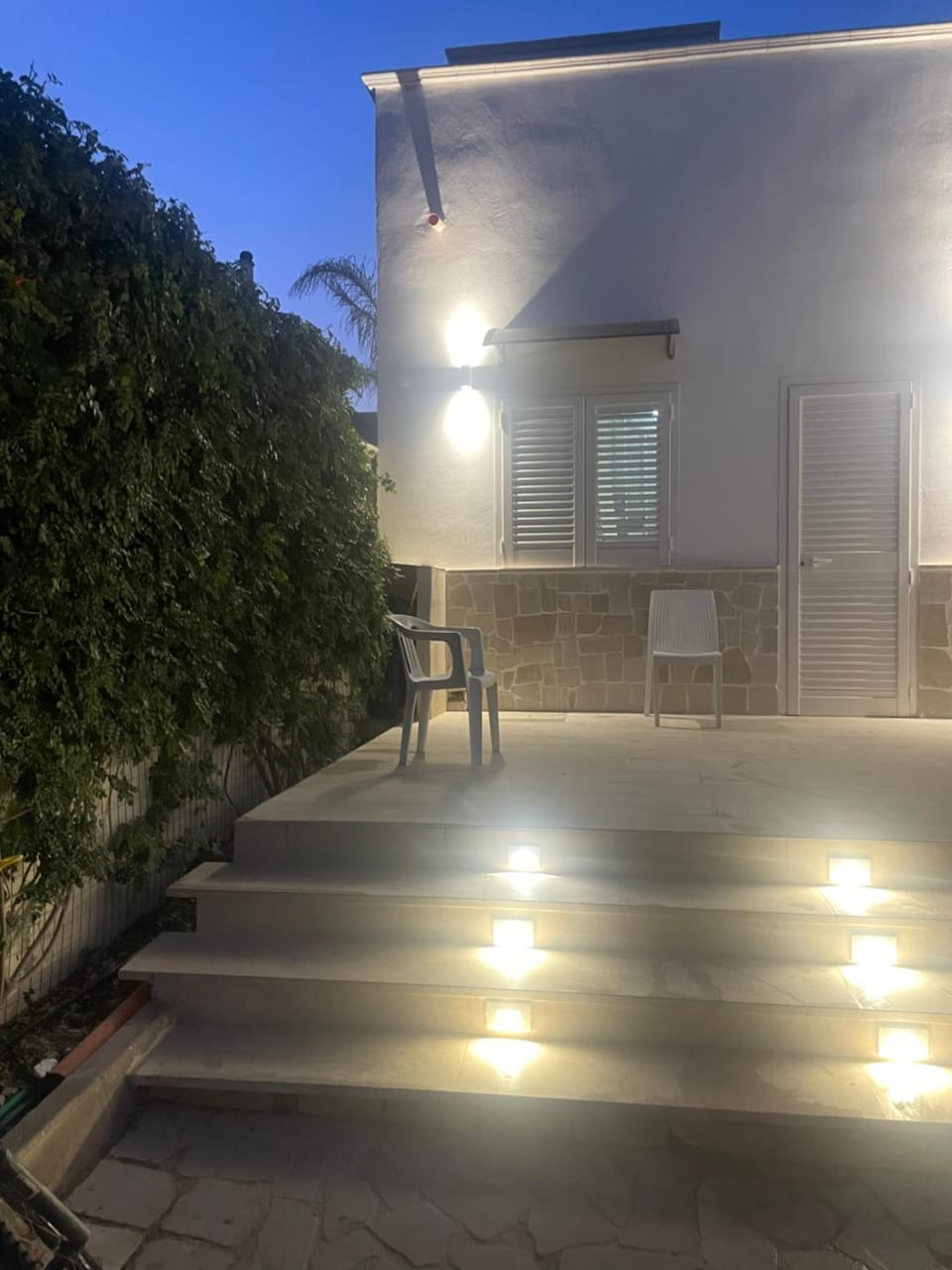Property building, Patio, Night, View (from property/room), Balcony/Terrace
