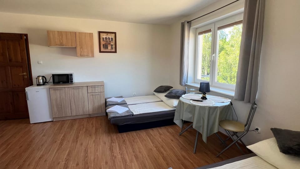Bed, Kitchen or kitchenette, Living room, Photo of the whole room, Bedroom