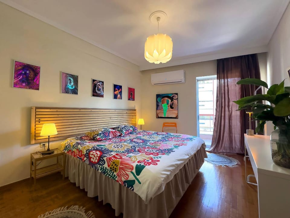 Bed, Bedroom, air conditioner