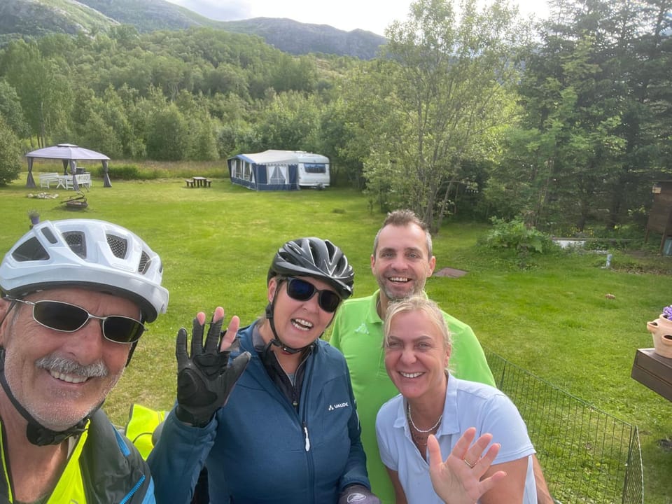 Caravan at the Cottage House Campground/ 
RV Resort in Nordland, Norway