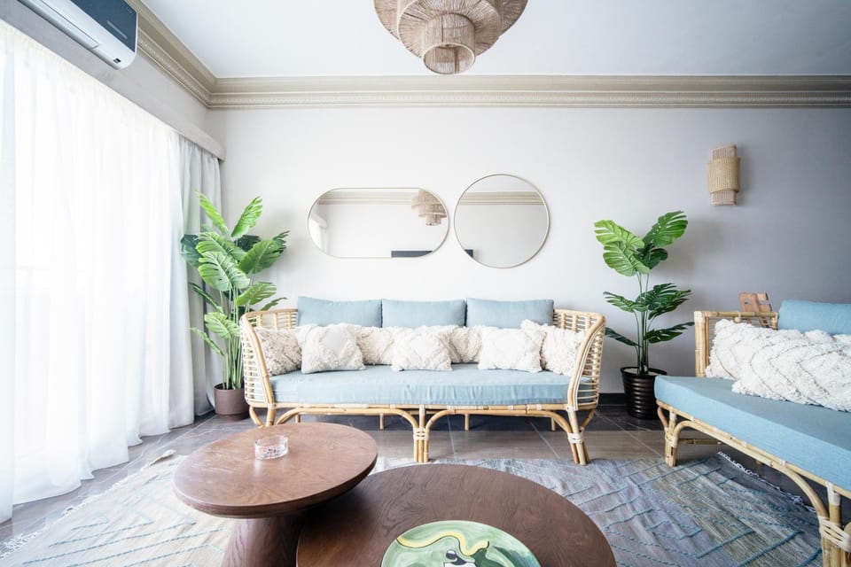 Bed, Day, View (from property/room), Balcony/Terrace, Living room, Seating area, Sea view, air conditioner