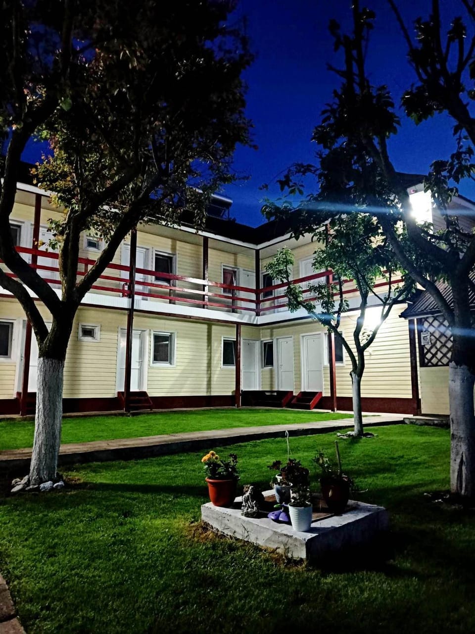 Property building, Night, Natural landscape, Garden, Garden view