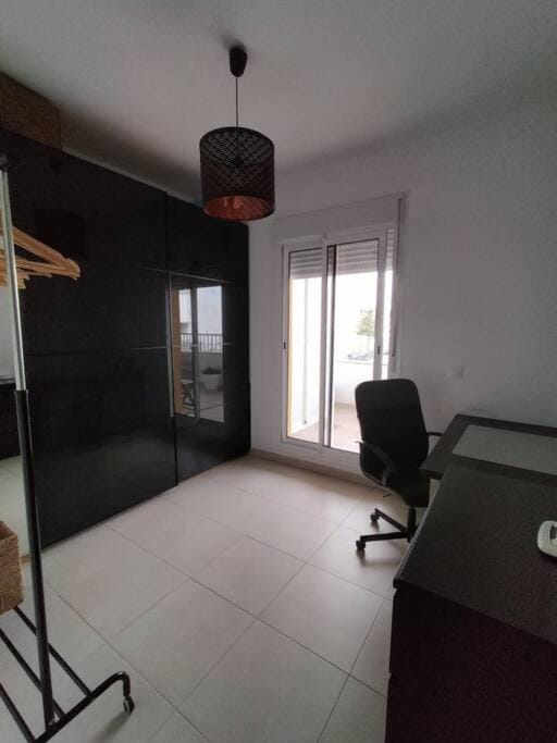 Seating area, wardrobe