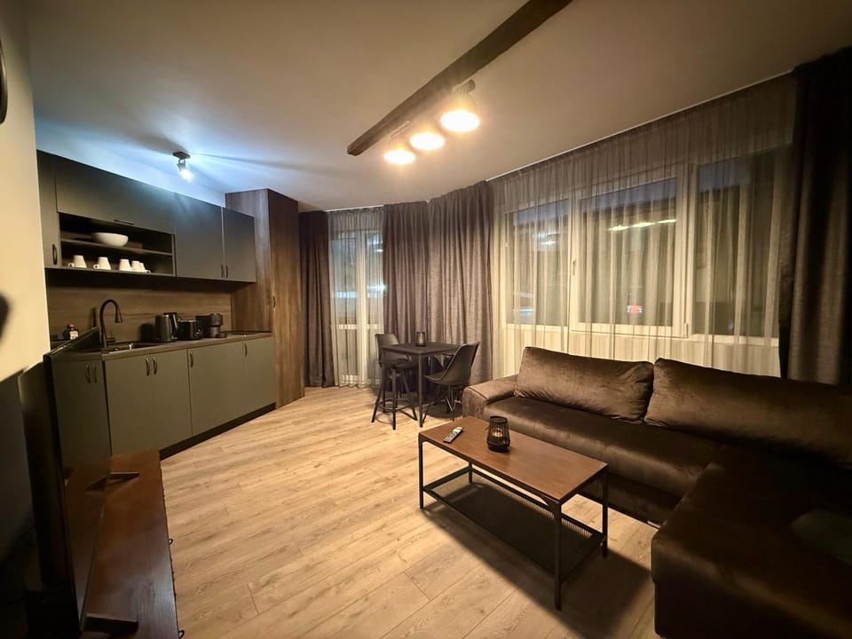 Kitchen or kitchenette, Living room, Dining area