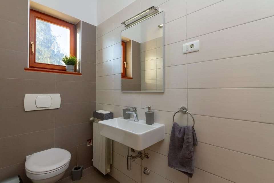 Toilet, towels