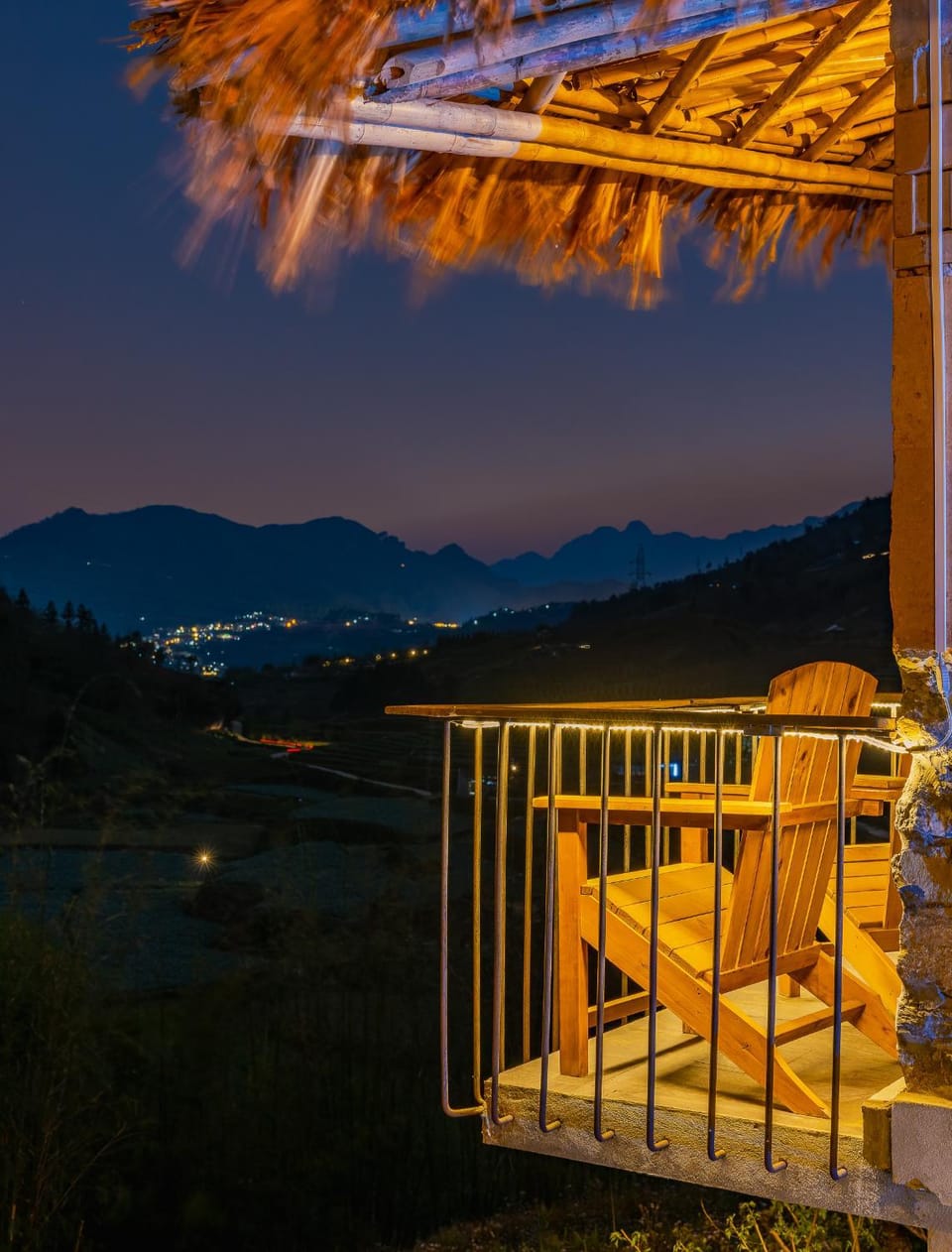 Night, Natural landscape, View (from property/room), Balcony/Terrace
