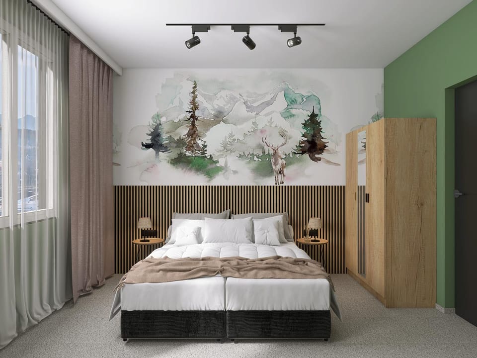 Bed, Bedroom, wardrobe