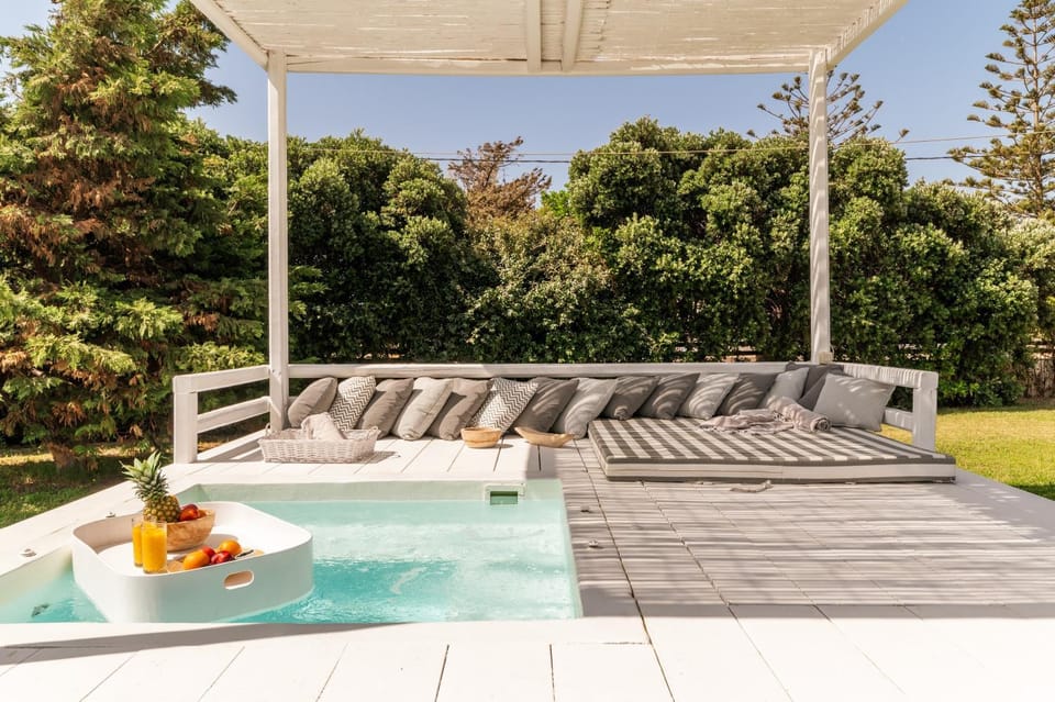 Property building, Living room, Swimming pool
