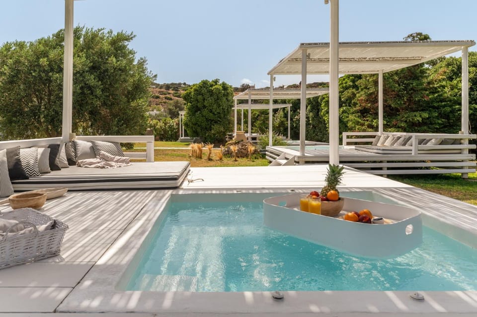 Property building, Living room, Swimming pool