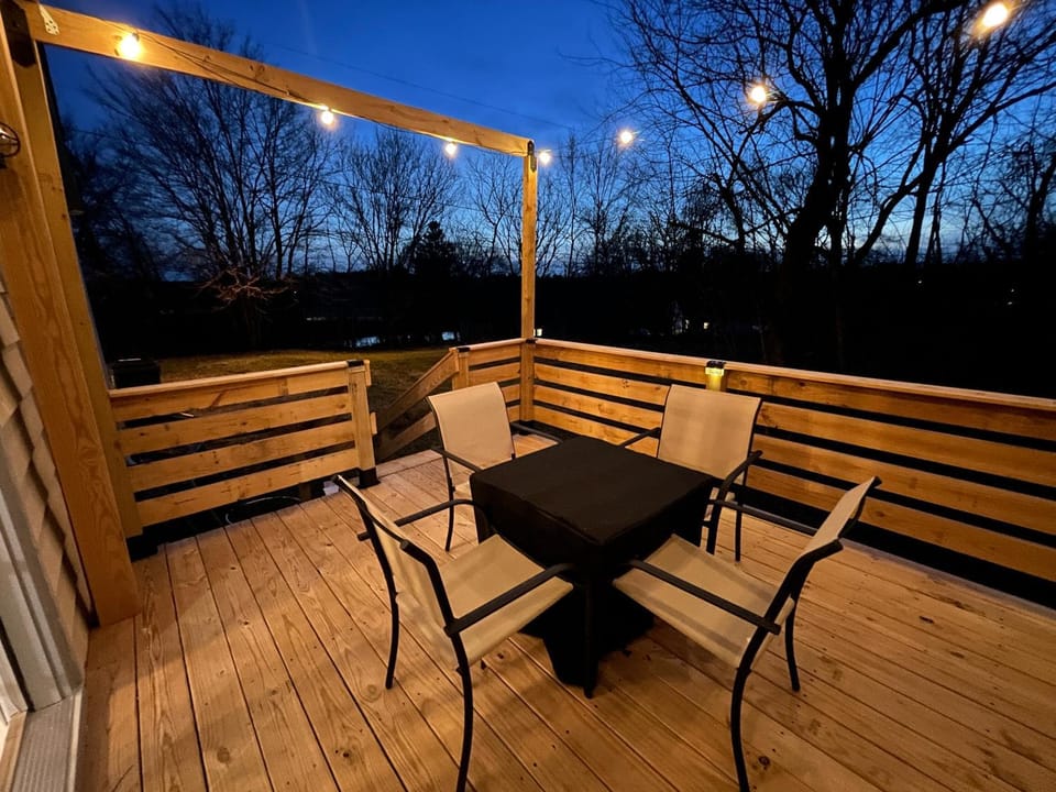 Property building, Patio, Night