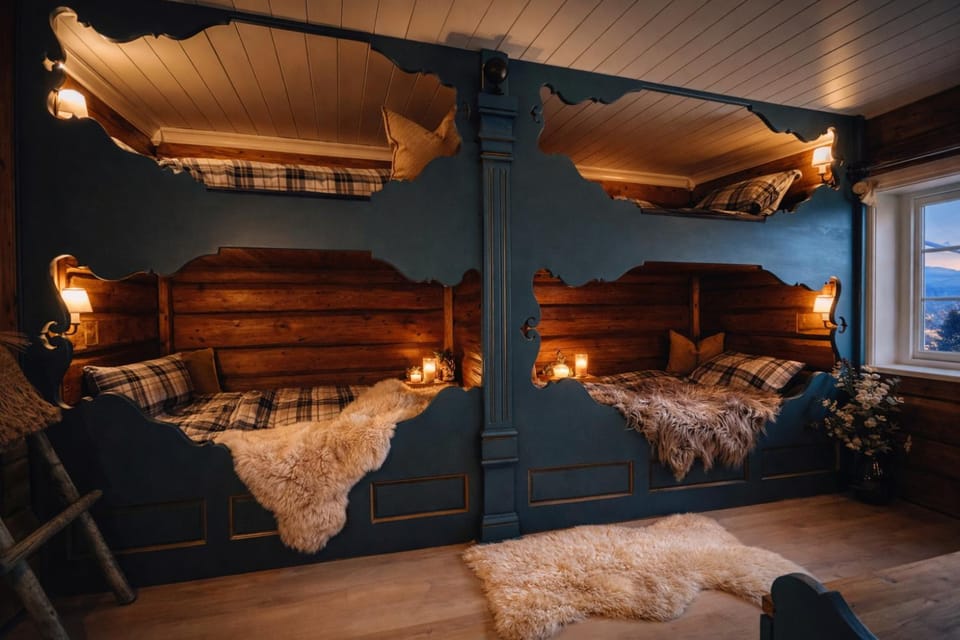 Bed, Photo of the whole room, Bedroom, bunk bed, wardrobe