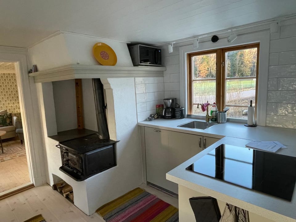 Kitchen or kitchenette, oven
