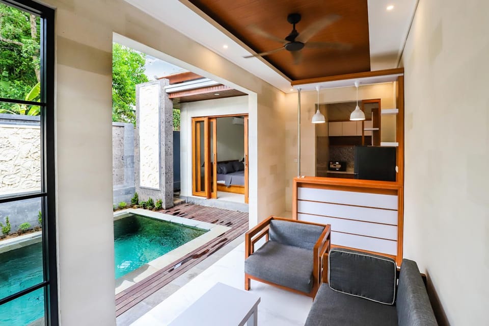 Living room, Seating area, Swimming pool