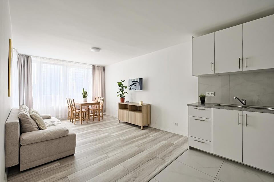 Kitchen or kitchenette, Living room, Seating area, Dining area, pet friendly, stove