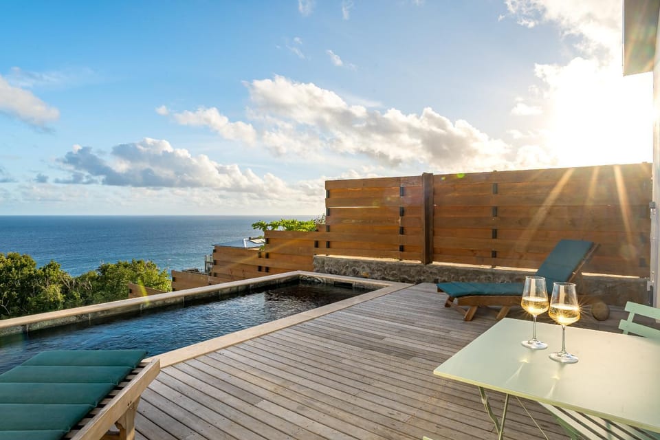 Patio, Sea view, Sunset