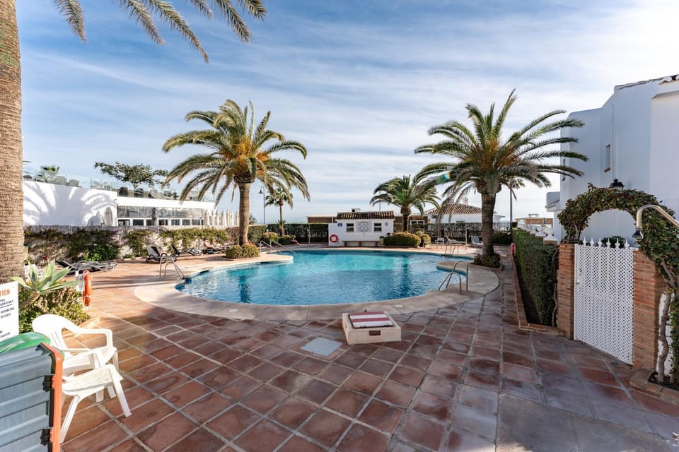 Property building, Living room, Swimming pool