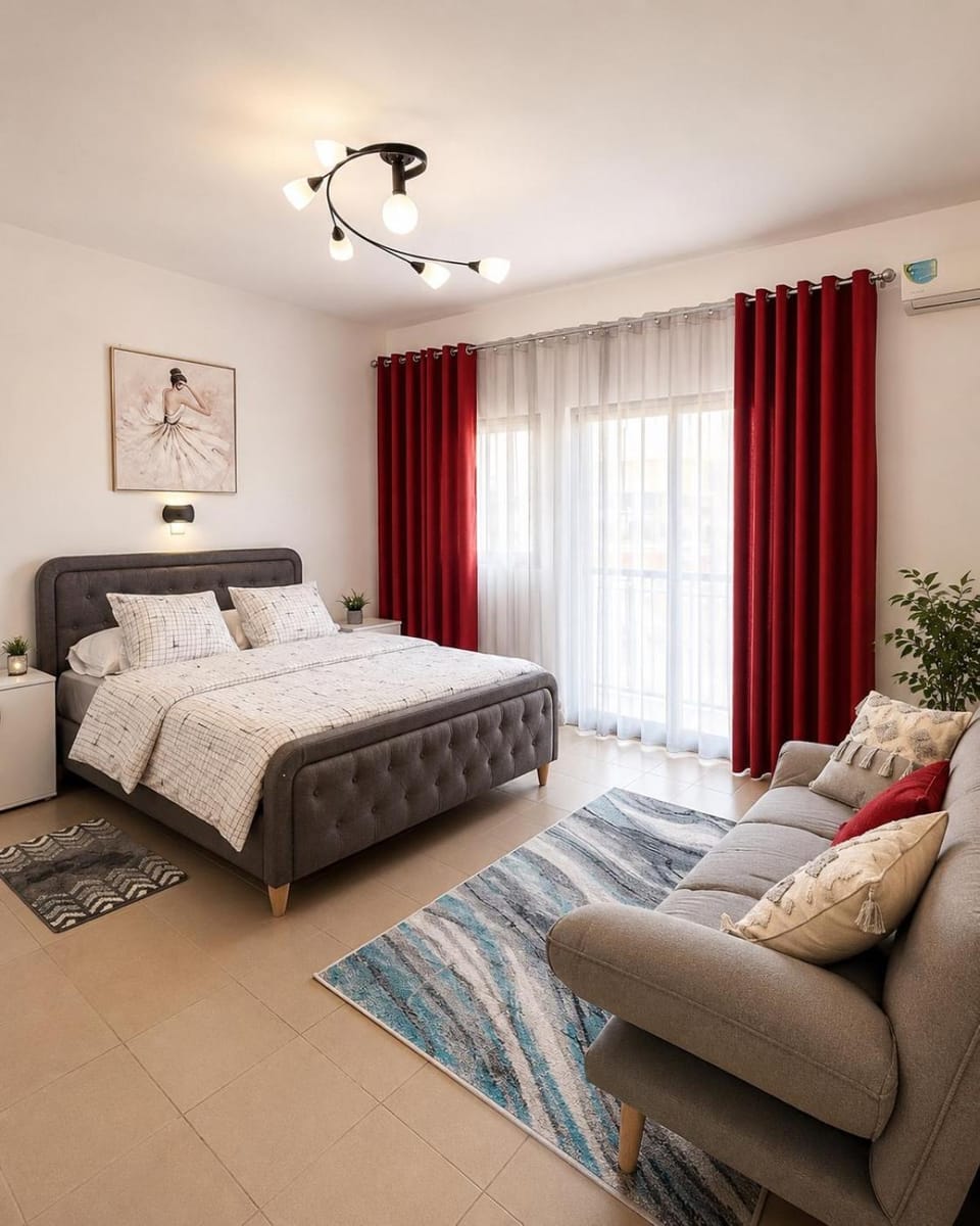 Bed, Living room, Photo of the whole room, Bedroom