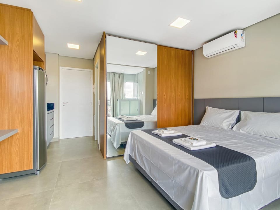Bed, Photo of the whole room, Bedroom, towels, wardrobe, air conditioner