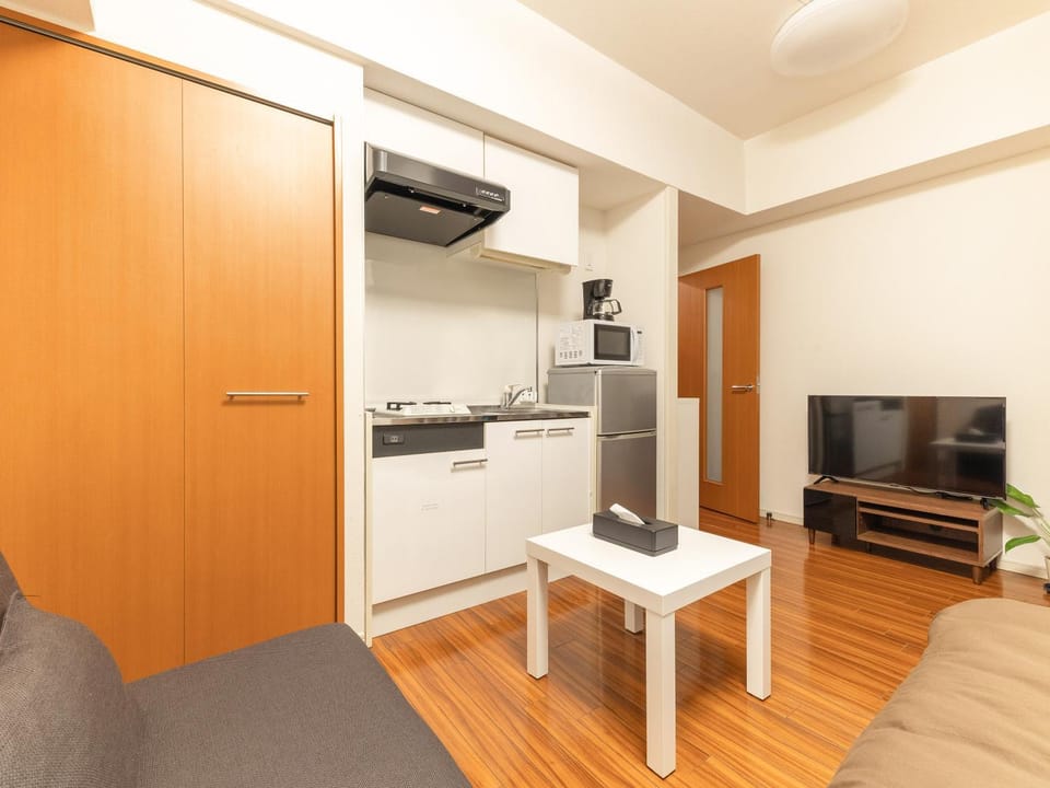 Living room, kitchen