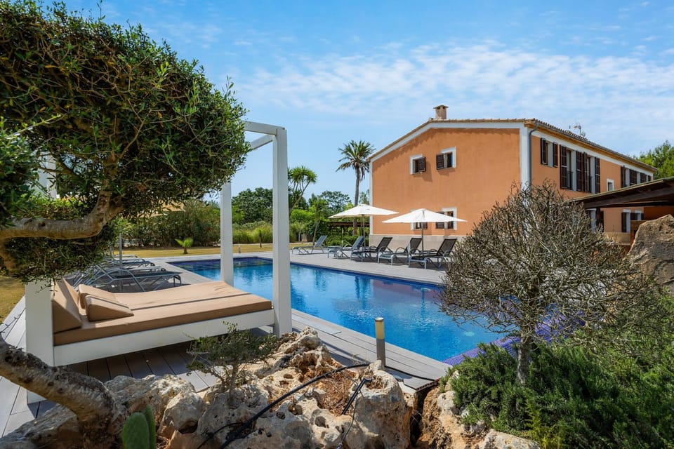 Property building, Living room, Swimming pool