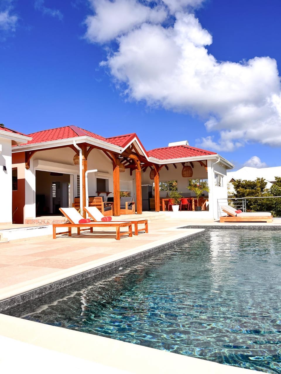 Patio, Day, Pool view, Swimming pool, sunbed