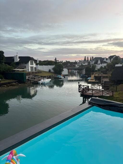 Pool view, River view, Swimming pool, Sunset