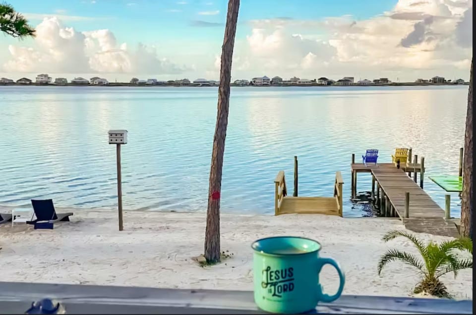 Waterfront Home With Private Beach & Hot Tub House in West Beach