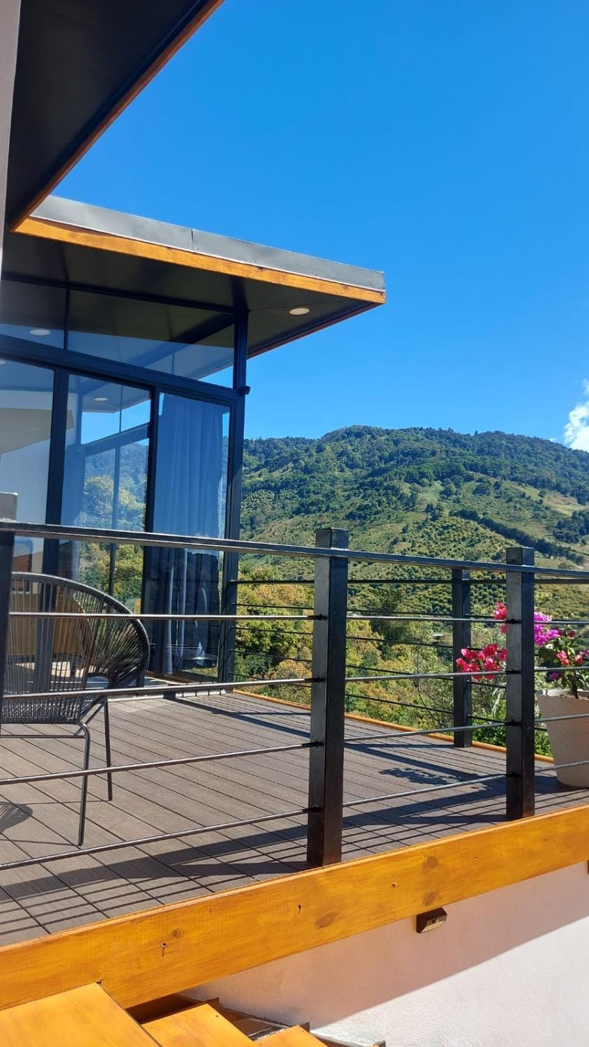 Patio, Day, Natural landscape, Balcony/Terrace, Mountain view