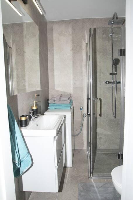 Shower, Bathroom, towels