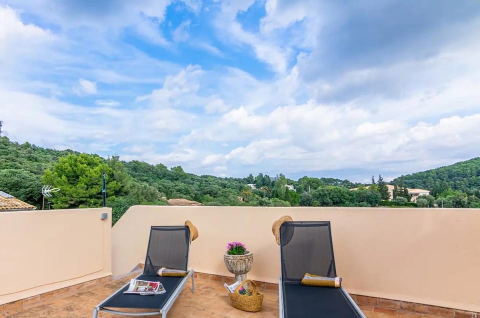Property building, Living room, Swimming pool