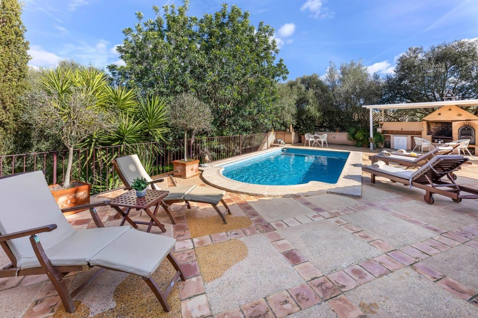 Property building, Living room, Swimming pool
