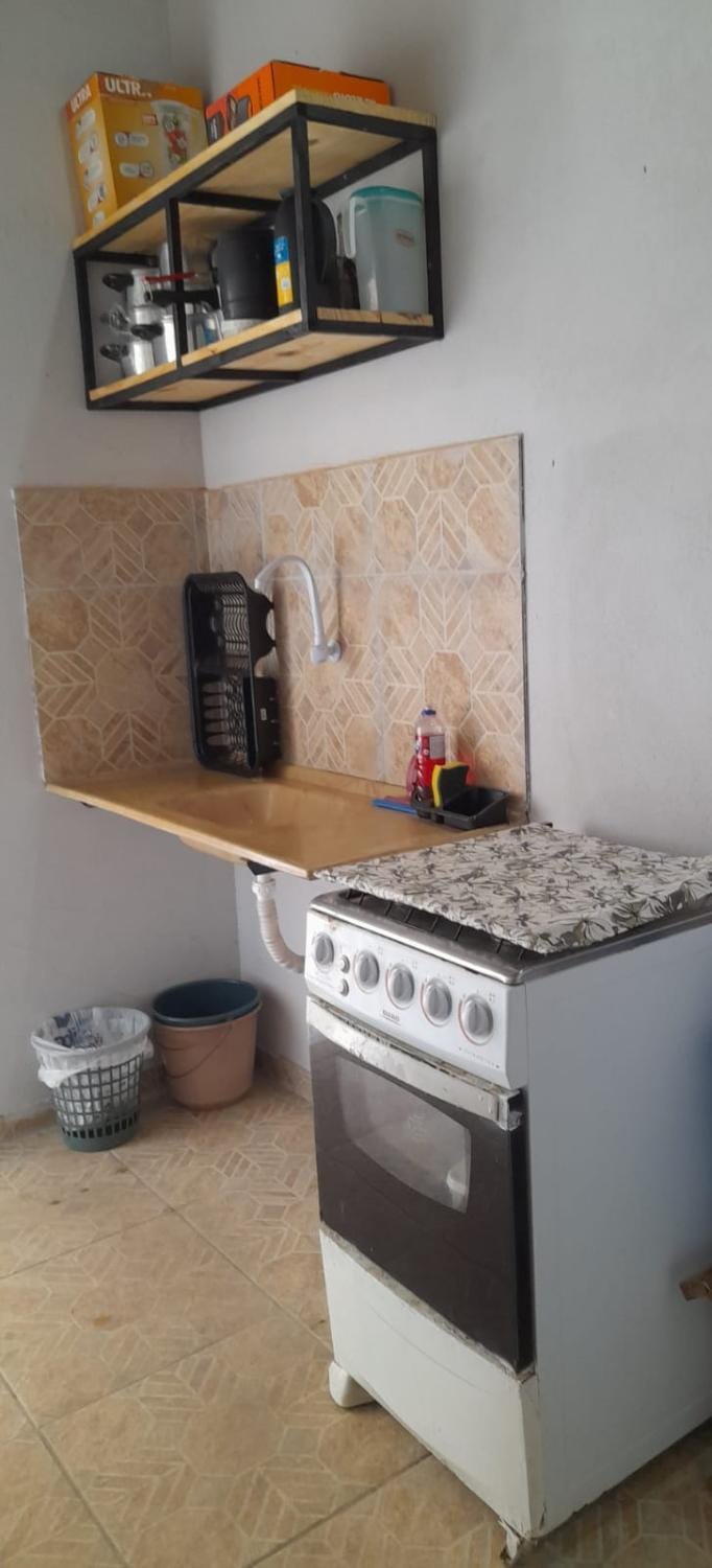 Kitchen or kitchenette, oven