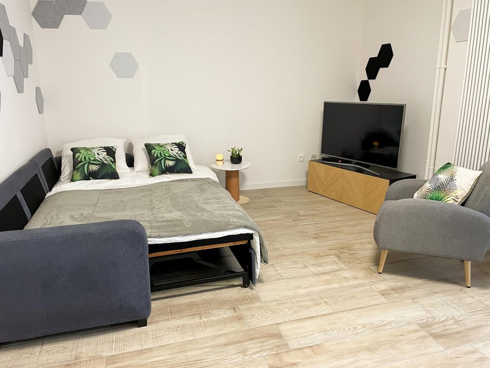 Bed, TV and multimedia, Living room