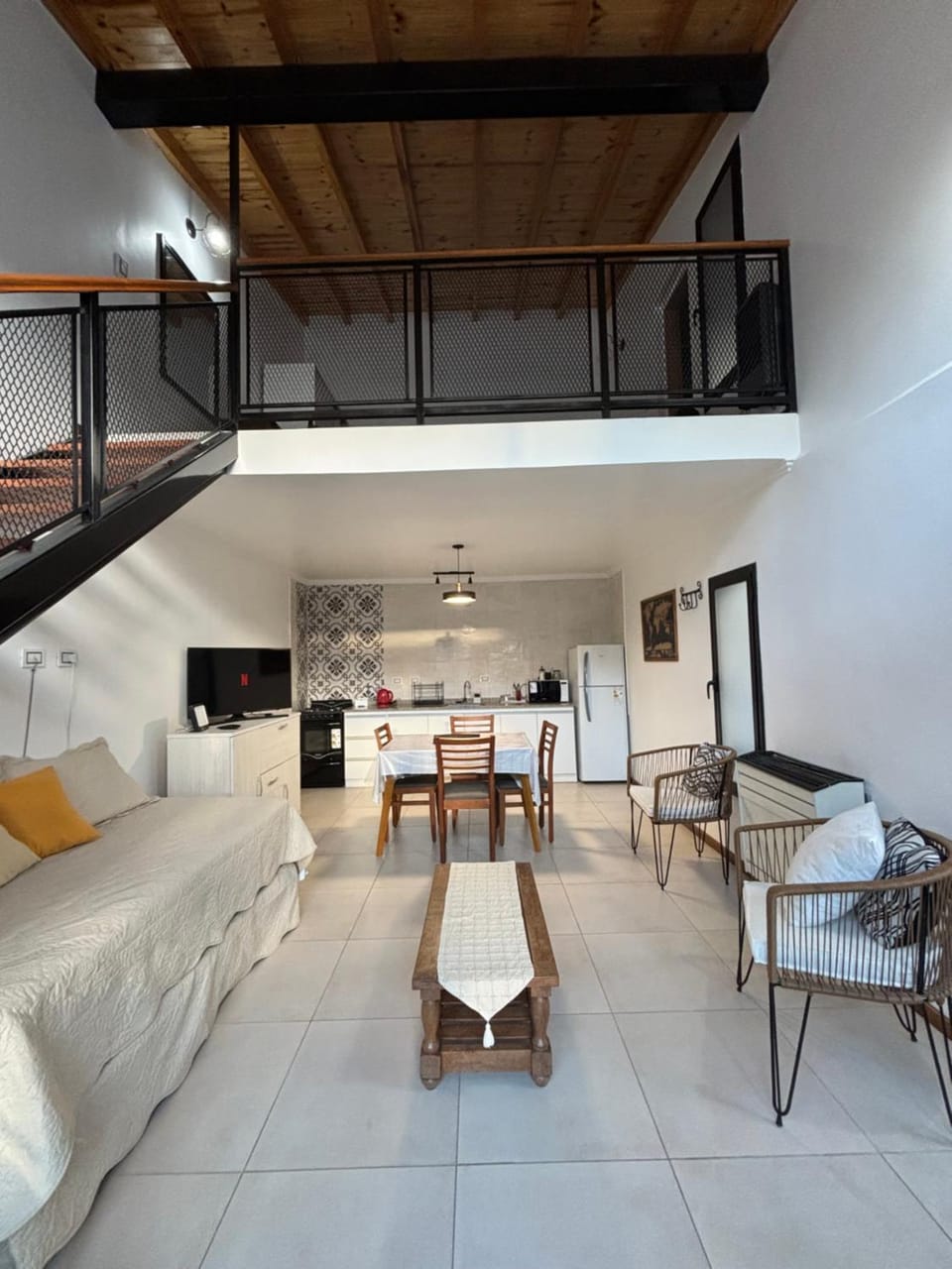 Living room, kitchen